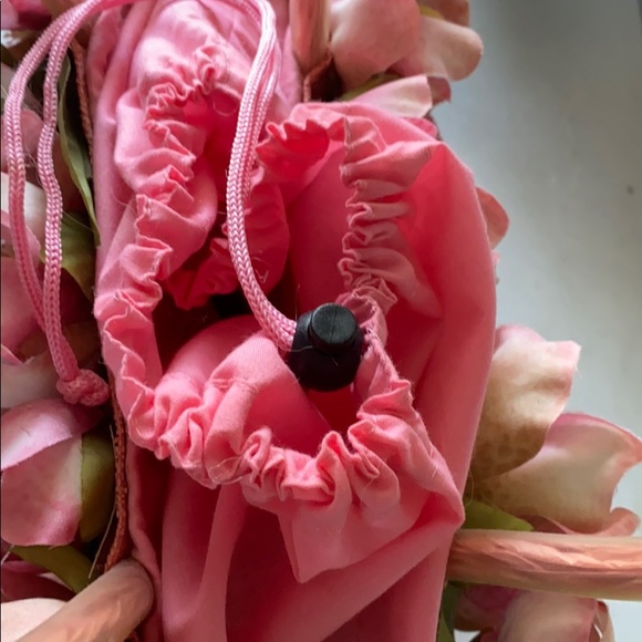 Pink Blooming Bag with inside pull string liner - Picture 5 of 6